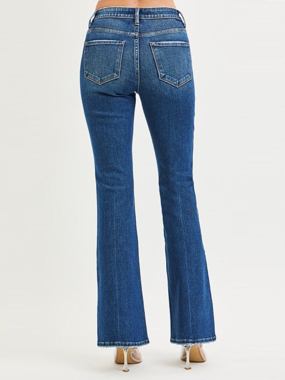 Risen Jeans Tummy Control 4-Way Stretch High Rise Flare Jeans - Picture 3 of 4